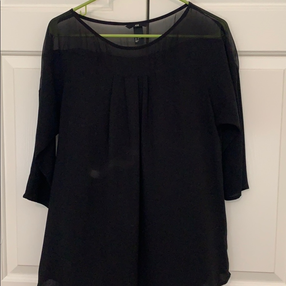 Black 3/4 sleeve blouse
